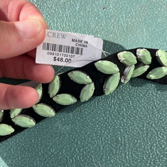 J Crew Beaded Silk Belt NWT - Picture 2 of 4